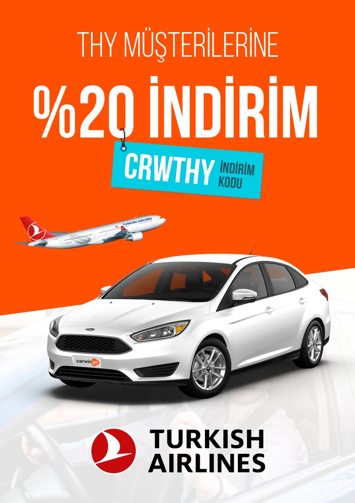 Türk Hava Yolları Müşterilerine %20 İndirim Fırsatı Carwingo'da